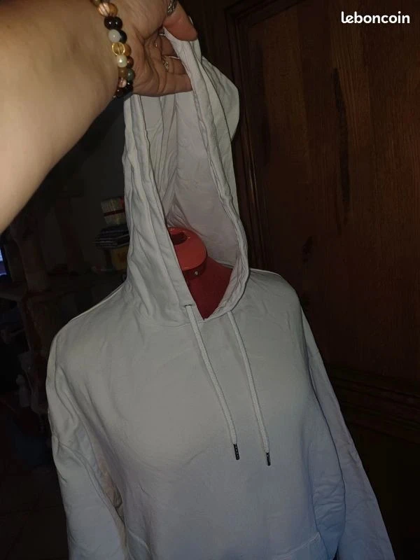 Unisex white hoodie – photo 7